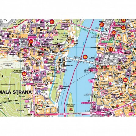 Náhled Prague - Map of Tourist Attractions 1:10 tis.