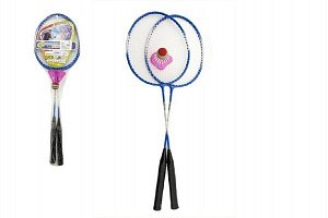Badminton kov 2 pálky a 1 míček 3 barvy v síťce