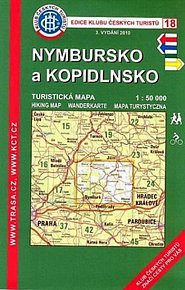 KČT 18 Nymbursko a Kopidlnsko 1:50.000 Turistická mapa