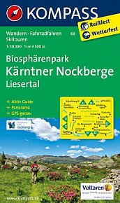 Biosphärenpark Kärntner Nockberge, Liesertal 1:50 000 / turistická mapa KOMPASS 66