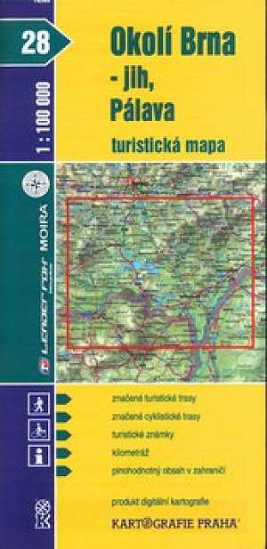 1:100T (28)-Okolí Brna - jih, Pálava (turistická mapa)