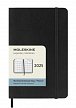 Moleskine Měsíční diář 2025 černý S, měkký