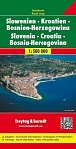 AK 7002 Slovinsko, Chorvatsko, Bosna-Hercegovina 1:500 000 / automapa + mapa pro volný čas