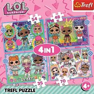 Trefl Puzzle LOL Surprise: Seznamte se s panenkami 4v1 (35,48,54,70 dílků)