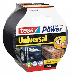 tesa opravná páska Extra Power Universal, 10 m x 50 mm, textilní, silně lepicí, černá