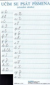 Učím se psát písmena - Stíratelná tabulka (psací písmo, velké a malé abc, A4)