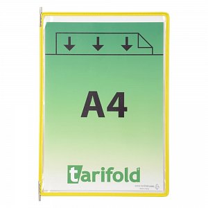 djois závěsný rámeček s kapsou, A4, otevřený shora, žluté, 10 ks
