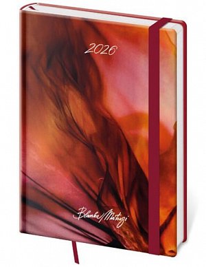 Diář 2026 týdenní A5 Vario - Matragi Red s gumičkou