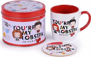 Dárkový set Přátelé - keramický hrnek  (370 ml) a podtácek