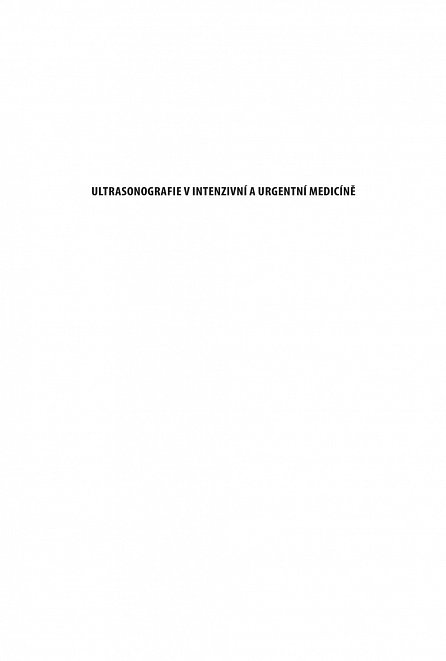 Náhled Ultrasonografie v intenzivní a urgentní medicíně