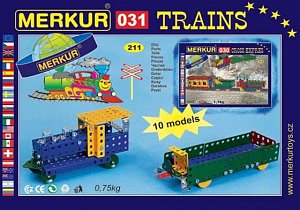 Merkur 031 Železniční modely 211 dílů, 10 modelů