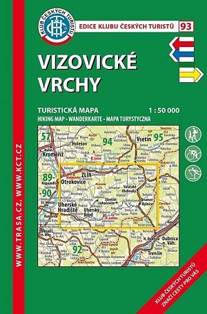 KČT 93 Vizovické vrchy 1:50T Turistická mapa, 9.  vydání