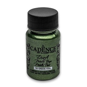 Metalická akrylová barva Cadence Dora Metalic - zelená / 50 ml