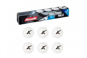 Míčky na stolní tenis/ping pong 6ks bílé plast 4cm v krabičce