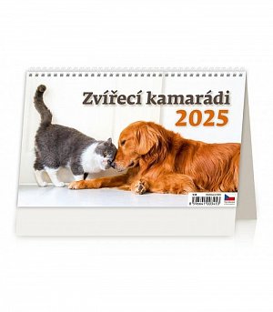 Kalendář stolní 2025 - Zvířecí kamarádi 14denní