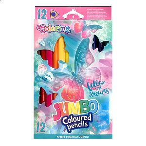 Colorino Pastelky trojhranné JUMBO - Follow your Dreams (12 barev)