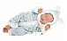 Llorens 63301 LITTLE BABY - spící realistická panenka miminko s měkkým látkovým tělem - 32 cm