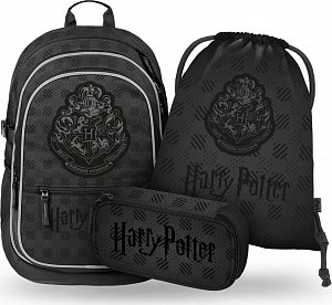 BAAGL SET 3 Core Harry Potter Bradavice černý: batoh, penál, sáček  