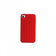 iPhone 4/4S Pixel Case červená