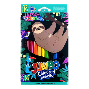 Colorino pastelky trojhranné JUMBO Wildkid, 12 barev