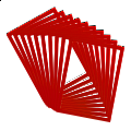 djois Magneto PRO otevřený rámeček A4, A4, PVC, červený, 10 ks