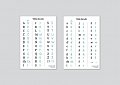 Tabulka s abecedou Comenia Script
