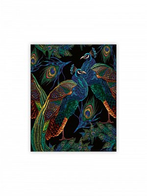 Obraz dřevěný: Peacocks, 450x520
