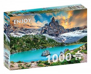 Puzzle Jezero Sorapis, Dolomity, Itálie 1000 dílků