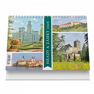 Hrady a zámky 2026 - stolní kalendář