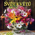 Kalendář 2026 Svět květů, nástěnný, 33 x 33 cm
