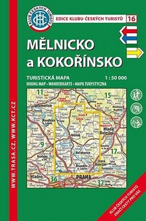 KČT 16 Mělnicko a Kokořínsko 1:50 000 Turistická mapa, 1.  vydání