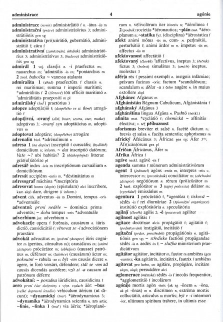 Náhled Česko/latinský slovník, 3.  vydání