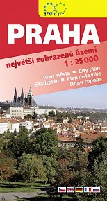 Praha 2018. Největší zobrazené území 1:25 000