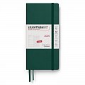Weekly Planner & Notebook 2026 Wallet (B6+ x A6) Forest Green - tečkovaný