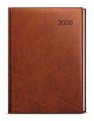 Týdenní diář 2026 Oskar Vivella A5 hnědá