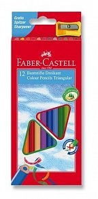 Faber - Castell Pastelky trojhranné ECO 12 ks + ořezávátko