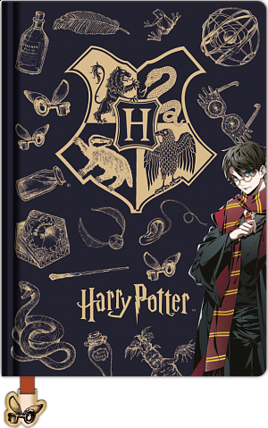 Harry Potter blok A5 (Navy & Gold) DPL6