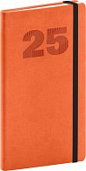 Diář 2025: Vivella Top - oranžový, kapesní, 9 × 15,5 cm