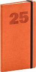 Diář 2025: Vivella Top - oranžový, kapesní, 9 × 15,5 cm