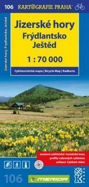 1: 70T(106)-Jizerské hory,Frýdlantsko (cyklomapa)