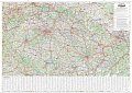 Česko - automapa nástěnná 1:360 000 s plastovými lištami (1360x970mm), 9.  vydání