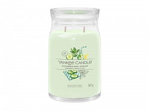 YANKEE CANDLE Cucumber Mint Cooler svíčka 567g / 2 knoty (Signature velký)