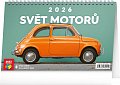 Kalendář 2026 stolní: Svět motorů, 23,1 x 14,5 cm