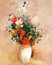 Diamantové malování - Váza s květy, Redon 40x50 cm (bez rámu)