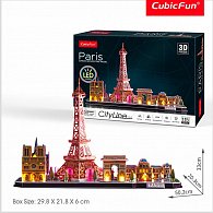 Puzzle 3D LED - Paříž 115 dílků