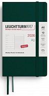 Weekly Planner & Notebook 2026 Pocket (A6) Forest Green
