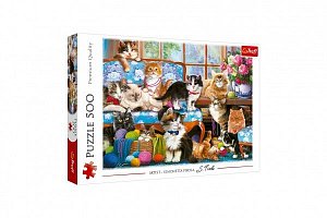 Trefl Puzzle Kočičí rodinka 500 dílků