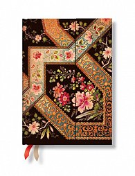 Zápisník - Filigree Floral – Ebony Wrap, midi 120x170
