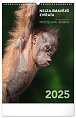 Kalendář 2025 nástěnný: Nejzajímavější zvířata, 33 × 46 cm