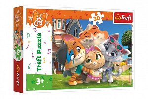 Trefl Puzzle 44 koček: Přátelství 30 dílků